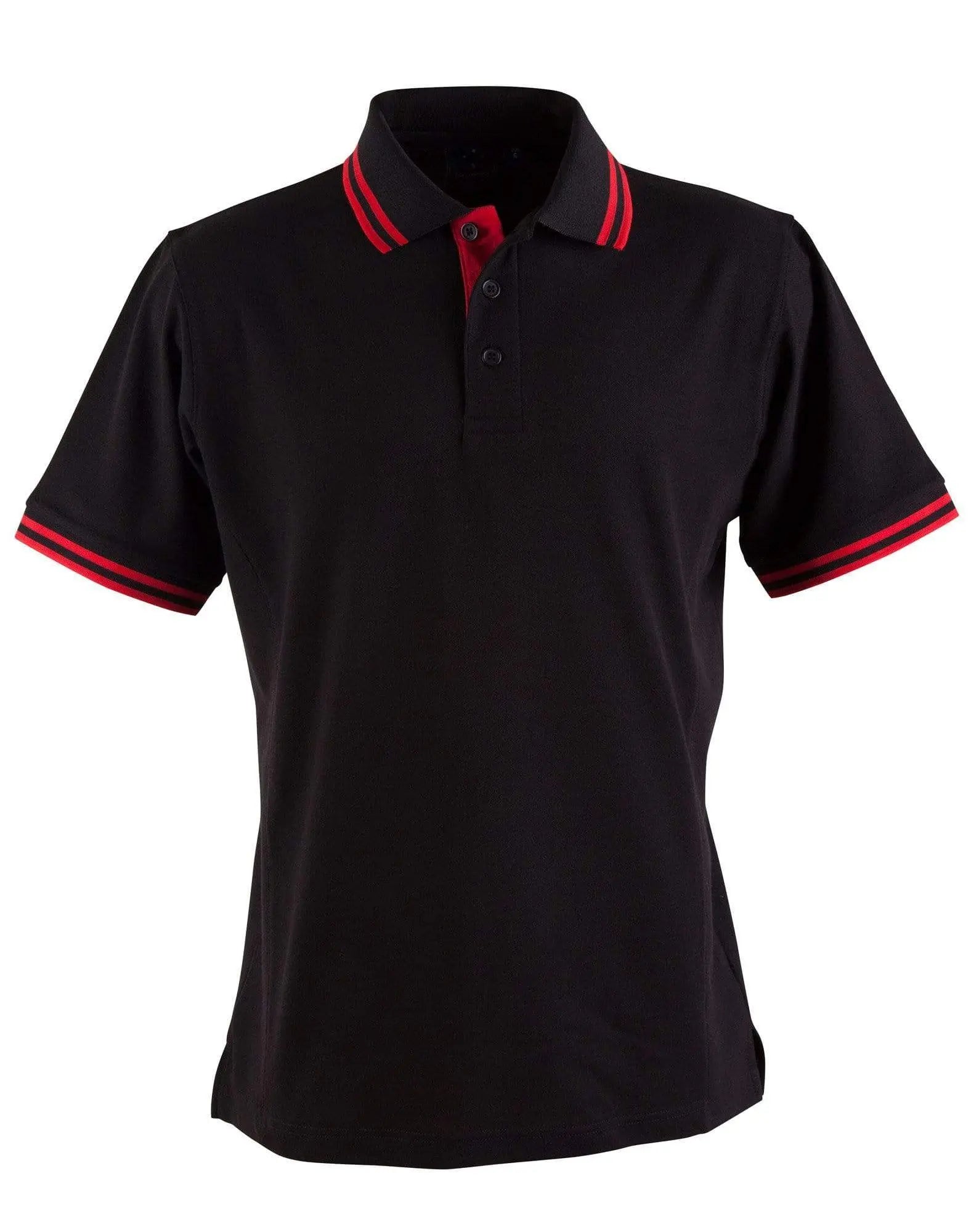 Winning Spirit Grace Polo Shirt Kids PS65K Casual Wear Winning Spirit Black/Red 6K